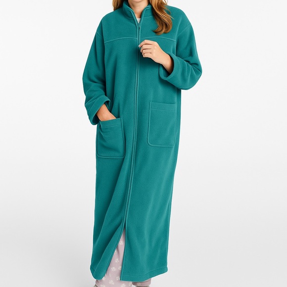 Ll Bean Womens Fleece Robe With Zipper Women's Winter Fleece Robe